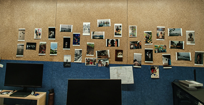 The CoreVoice team's photo wall