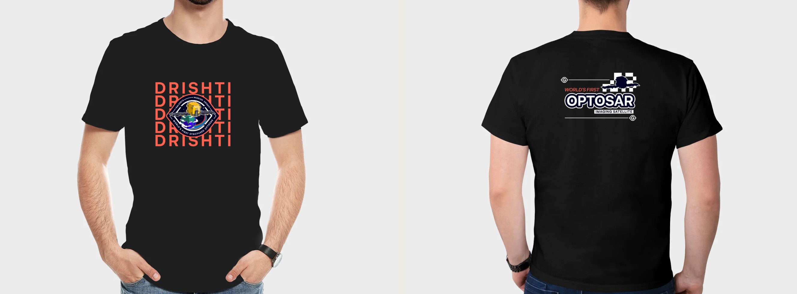 Mission Drishti t-shirt, front and back design